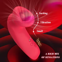 2-in-1 Vibrator für Frauen mit Klitoris-Stimulator, 9 Vibrationsstufen, 3 Saugmodi, USB-Aufladbar, IPX6 Wasserdicht, Nippel-Stimulation