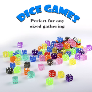 Juego de dados de 6 lados de colores translúcidos de 12mm y 14mm de alta calidad para juegos de mesa, favores de fiesta y paquete de matemáticas de 20 - Product Image 5