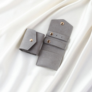 Premium Soft Microfiber <b>Jewelry</b> <b>Roll</b> Pouch Custom Logo Envelope Style <b>Travel</b> <b>Jewelry</b> Case Organizer - Product Image 1