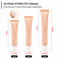 Tube souple rose vide personnalisé D19 de 10 ml pour emballage de crème pour les yeux, huile à lèvres, gloss, tubes souples pour emballage cosmétique