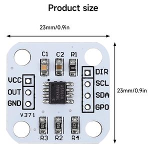 Encodeur magnétique Ransanx AS5600 12 bits avec sortie I2C PWM, module d'alimentation 3.3V 5V, connecteur à broches - Product Image 3