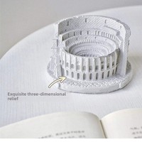 Diffuseur d'arômes créatif en pierre de plâtre Colisée romain, ensemble cadeau d'huiles essentielles, ornement parfumé