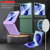 Nouveauté : Étui de téléphone pliable en PC mat fin à couverture intégrale 360° pour Samsung Z Flip 8 avec protection d'écran en verre