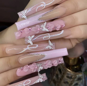 <span class=keywords><strong>Uñas</strong></span> postizas artesanales al por mayor, <span class=keywords><strong>uñas</strong></span> de presión largas con diseño de cobertura completa, pegamento para mujer, marca privada, <span class=keywords><strong>uñas</strong></span> acrílicas gruesas - Product Image 3
