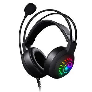 Cuffie da gioco cablate G50 con microfono e cuffie da gioco con luce RGB