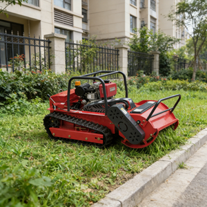 Tondeuse à gazon industrielle tout-terrain DIY à moteur essence 4 temps, largeur de coupe 800 mm, télécommande sans fil, levage hydraulique - Product Image 5