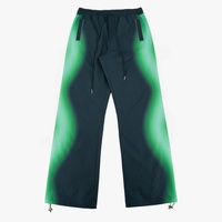 Herstellerprodukt: All-Over-Aurora-Print Farbverlauf Streetwear Gorpcore Oversized Y2K Ästhetik Verstellbarer Saum Parachute Jogger-Hose