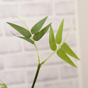 Lot de 32 tiges de feuillage vert, brins de feuilles de <span class=keywords><strong>bambou</strong></span>, plantes artificielles en gros pour la décoration de mariage, maison, hôtel, table, <span class=keywords><strong>vase</strong></span> - Product Image 4