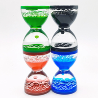 Jouet apaisant pour l'autisme OEM, minuteur à bulles liquides en mouvement, porte-clés en acrylique, goutte d'huile, cadeau anti-stress, sablier pour enfants et adultes