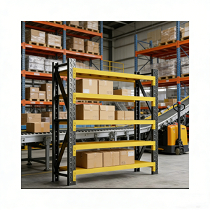 Scaffalature e Ripiani Impilabili, Scaffale Industriale Resistente per Stoccaggio, Unità di Scaffalatura Metallica per Magazzino a 4 Livelli - Product Image 4