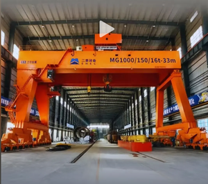 Grue portique à double poutre pour conteneurs maritimes avec moteur PLC, capacité 50t, marque Dejun, fabriquée en Chine - Product Image 3