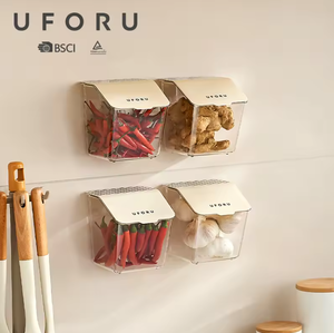 UFORU Estante para Especias, Organizador Colgante de Pared para Cocina, Recipientes de Plástico para Especias - Product Image 1