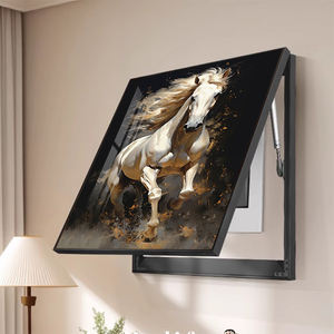Moderno coperchio della scatola del contatore elettrico con cavallo dipinto Still Life verticale appeso pannello di distribuzione carta supportata decorazione - Product Image 2