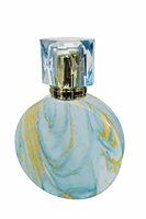 Flacon de parfum cylindrique en verre mat de luxe personnalisé OEM avec pulvérisateur, impression sérigraphiée sans couture, impression par transfert d'eau intégrale