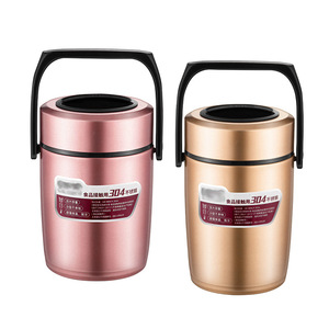 Boîte à lunch portable en acier inoxydable 304, boîte à lunch thermique à <span class=keywords><strong>vide</strong></span> à 3 couches, boîte à nourriture, récipient chauffe-aliments - Product Image 5