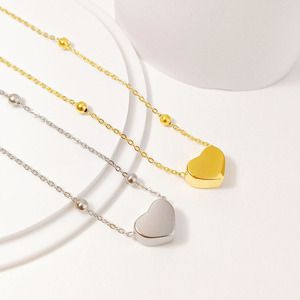 Vente en gros Collier en chaîne de chandail en acier inoxydable plaqué or pour femmes tendance personnalisé - Product Image 1