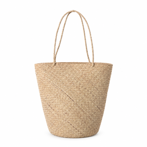 Bolso de mano moderno de alta calidad, tejido con paja, ecológico, de color sólido, estilo bohemio, abierto por arriba, para la playa, de verano, para mujer, grande - Product Image 6