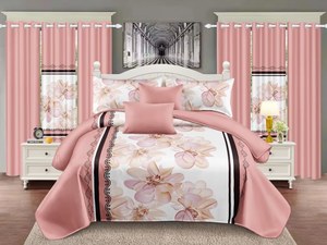 Chất Lượng Hiện Đại Phong Cách 6-Mảnh Sợi Nhỏ 400TC Thân Thiện Với Môi Tùy Chỉnh Tất Cả Các Mùa Bộ Đồ Giường Bộ <span class=keywords><strong>Comforter</strong></span> Duvet Cover In Giường - Product Image 5