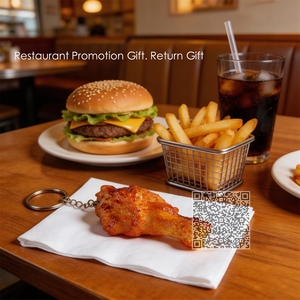 Llavero con Colgante de Baqueta Realista, Regalo de Agradecimiento para Restaurantes, Relleno para Bolsas de Regalo de Pascua y Acción de Gracias, Recuerdo Novedoso - Product Image 2