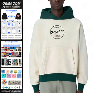 Sudadera con Capucha Personalizada de Alta Calidad, 450GSM, Estilo Holgado con Parches, para Hombre, Nueva Colección, Ropa Deportiva, Diseño Color Block - Product Image 1