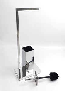 <span class=keywords><strong>Brosse</strong></span> de <span class=keywords><strong>toilette</strong></span> sur pied <span class=keywords><strong>et</strong></span> <span class=keywords><strong>porte</strong></span>-<span class=keywords><strong>rouleau</strong></span> de papier en acier inoxydable poli carré <span class=keywords><strong>porte</strong></span>-papier hygiénique <span class=keywords><strong>et</strong></span> support de <span class=keywords><strong>brosse</strong></span> - Product Image 2