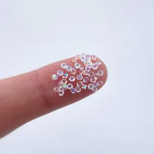 Großhandel rosa nägel glitter strass-2mm Drücken Sie auf die Nägel mit Strass steinen Mini Nail Glass Micro Strass Crystal Diamond Pink Nails Glitter Strass