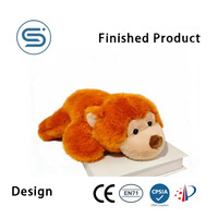 Jouets en peluche ours orange personnalisés en gros, design créatif, pour compagnon de voyage, petits jouets en peluche de haute qualité pour cadeaux d'enfants