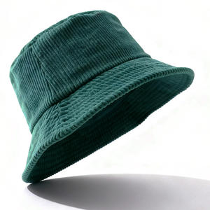 Chapeau Bob en Velours Côtelé Personnalisable avec Bouton Logo 100% Polyester Style Européen et Américain Automne Hiver Polyvalent Chaud Protection Solaire - Product Image 5
