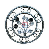 Panneaux floraux en fer forgé pour intérieur, décorations d'escalier en métal, feuilles en fer en forme de S, martelées à la main, anti-rouille