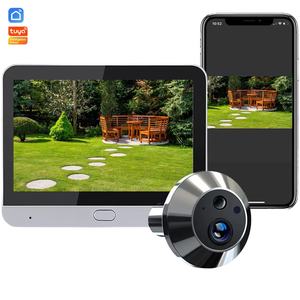 Caméra de Porte Vidéo Connectée Wi-Fi 2.4G Tuya Sans Fil, Judas Numérique 3MP avec Détection PIR et Interphone Audio Unidirectionnel pour Sécurité Intelligente d'Appartement - Product Image 1