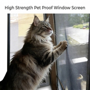 <span class=keywords><strong>Moustiquaire</strong></span> de fenêtre en maille de polyester enduite de vinyle haute résistance, respirante, durable, anti-animaux domestiques, protection contre les insectes - Product Image 1