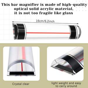 Regla Magnética de 6 Pulgadas con Línea Guía para Buscar Mahjong, Ideal para Imágenes Pequeñas, Libros, Patrones de Punto de Cruz y Juegos de Cartas - Product Image 2