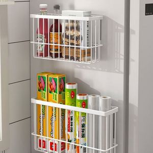 Organizador de Almacenamiento Magnético para Refrigerador, Cesta Metálica sin Perforaciones para Cocina - Product Image 4