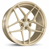 Jantes monobloc en alliage d'aluminium forgé, 1 pièce, à cinq branches, revêtement poudré, pour berlines, SUV et coupés de luxe, ajustement personnalisé