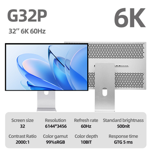 Kuycon g32p 32 inch 6K Màn hình máy tính cực kỳ cao ppi LCD Màn hình hiển thị màn hình cho chuyên nghiệp cấp nội dung sáng tạo - Product Image 2