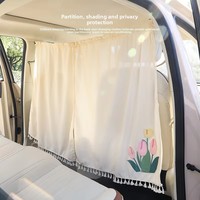 Pare-soleil de voiture universel en fibre de polyester à motif dessin animé hivernal avec ventouse pour vitres avant et arrière