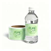 Autocollants pour bouteilles imperméables imprimés en couleur Jinyu, étiquettes personnalisées avec logo pour les bouteilles d'eau potable