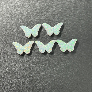Perles d'<span class=keywords><strong>opale</strong></span> synthétique blanche <span class=keywords><strong>feu</strong></span> OP17 <span class=keywords><strong>de</strong></span> Lab Create, forme papillon double plat, <span class=keywords><strong>pierre</strong></span> <span class=keywords><strong>précieuse</strong></span> - Product Image 4