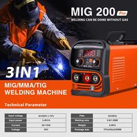Machine de soudage professionnelle à onduleur 110V 220V légère 3-en-1 MIG MMA TIG Portable pour les soudeurs