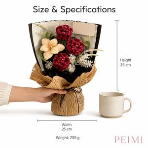 Bouquet di Fiori Artificiali Fatti a Mano con Rose e Tulipani, Regalo di Compleanno, Decorazione per la Festa dell'Insegnante e <span class=keywords><strong>della</strong></span> <span class=keywords><strong>Donna</strong></span> - Product Image 2