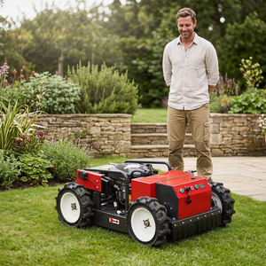 Tondeuses à gazon robotisées autopropulsées sans fil à batterie - Tondeuses industrielles à roues télécommandées pour maisons et jardins - Product Image 2
