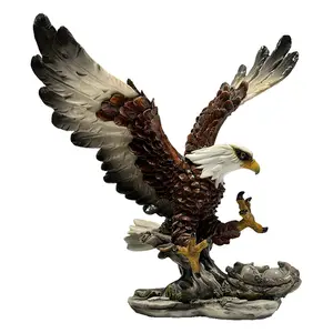 Großhandel benutzer definierte Harz Garten Ornament Tiers kulptur American Bald Eagle Statuen zu verkaufen