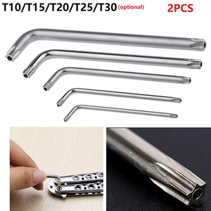 T10 T15 Tournevis Vis Matériel Outil L Forme Nickel Zinc <span class=keywords><strong>Torx</strong></span> Clé avec Trou Sécurité Clé Clé - Product Image 6