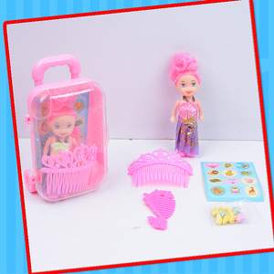 Divertido equipaje caramelo Juguete plástico barato juguete Caddy escuela maletas con muñeca y accesorios juguete caramelo - Product Image 3