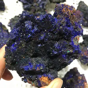 Venda por atacado de alta qualidade pedra preciosa natural azul azurite mineral malachite azul