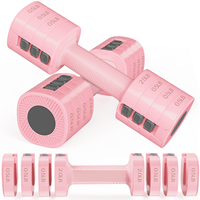 HSM Workout Ensemble d'haltères en acier inoxydable pour la maison, haltères réglables