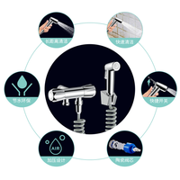 Toilette Wc Jet Shattaf 2 Fonction Bidet Pulvérisateur À Main Mélangeur Robinet De Douche Ensemble avec Cuivre-Valve Jet Douche Toilette