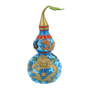 Adorno de calabaza de cobre con tapa abatible, diseño pintado de cinco dragones, nuevo estilo chino, decoración para el hogar, modelo Two Hundred Ninety-four B - Product Image 3