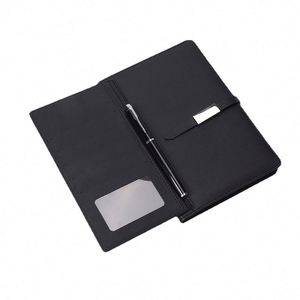 Custom Diary A5 Blue Leather <b>Journal</b> Luxury Corporate Men Gift Set 4 in 1Promotional Items Notebook/Pen/Cardholder/Keychain - Product Image 6