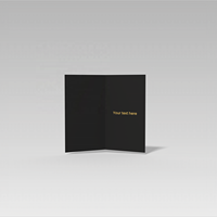 Étiquettes noires personnalisées de qualité supérieure, dorure à chaud, impression offset UV/estampage, papier d'art de taille personnalisée, cartes de visite élégantes, papeterie